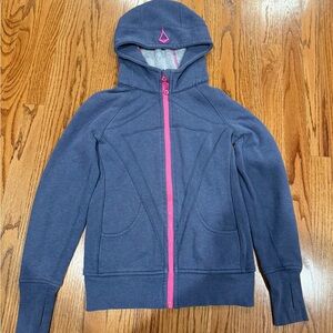 Ivivva Blue Hoodie with Pink Zipper